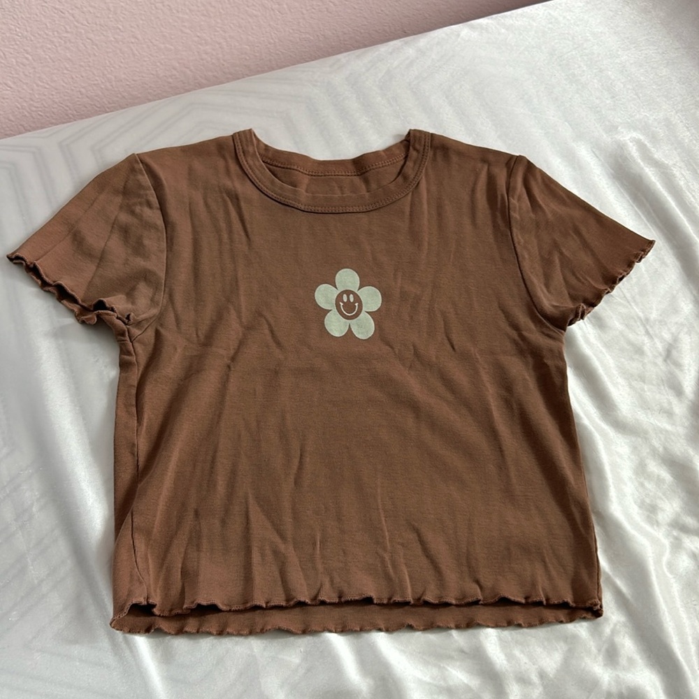 Pacsun brown baby tee
